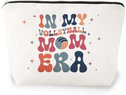 Volleyball Mom Makeup Bag for Mothers Day Gifts from Daughter Son, Zipper by Sudaporn