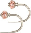 USFOOK Rose Gold Curtain Holdbacks, Decorative Drapery Tiebacks, 1 Pair by USFOOK