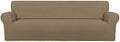 PureFit Stretch Couch Covers for Sofa 4 Seater Slipcovers Tan by PureFit