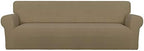 PureFit Stretch Couch Covers for Sofa 4 Seater Slipcovers Tan by PureFit