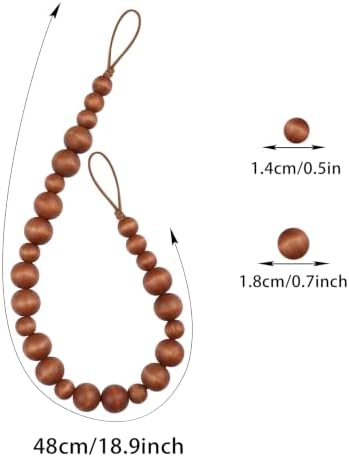 2 Pieces Curtain Tieback Wood Bead Curtain Tiebacks Curtain Holdbacks - Image 4