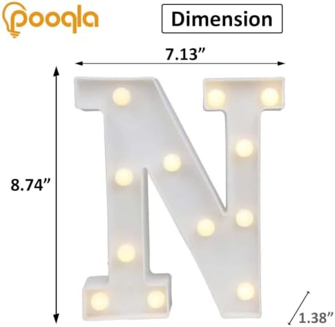 Pooqla LED Marquee Letter Lights, Warm White and Cool White Decorative Lighted - Image 5