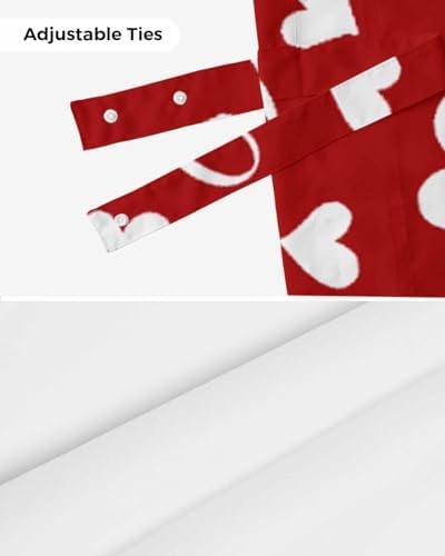 Red Valentine's Day Blackout Tie Up Valance Curtains - Image 7