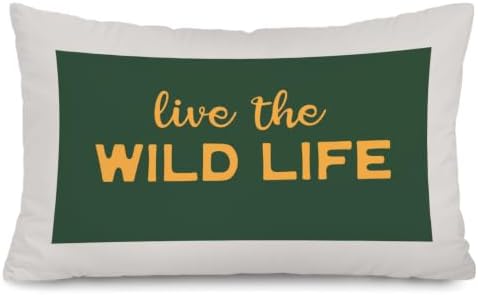 Boys Room Decor Live The Wild Life 12x20 Pillow Cover by Unknown