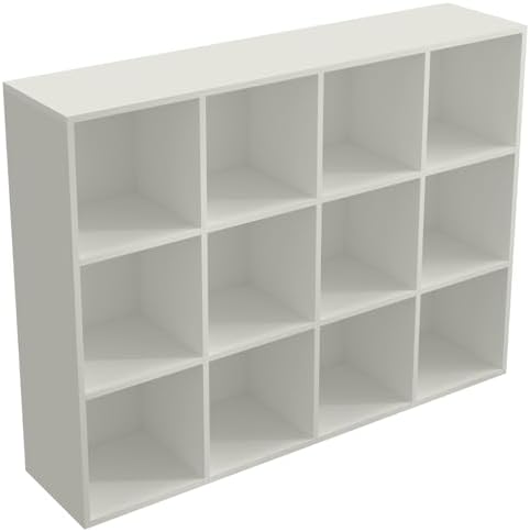 OSCHF 12-Cube Storage Shelf Bookcase, Warm White by OSCHF
