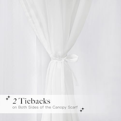 NICETOWN Off White Kids Bed Canopy - Image 4