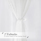 NICETOWN Off White Kids Bed Canopy - Image 5