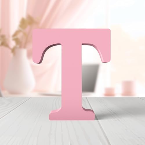 6 Inch Pink Wood Letters Unfinished Wood Letters by ZARUATU