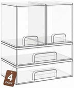 TIPGO Clear Stackable Storage Drawers, Baby Bottle Organizer, Easily-Access by TIPGO