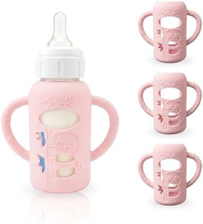 3-Pack Silicone Sleeves for Dr. Brown's Glass Baby Bottles 4 oz by Unknown