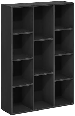 Furinno LUDER Book Shelf, 11-Cube Bookshelf, Reversible Bookcase, 9.4 x 29.1 x - Image 6