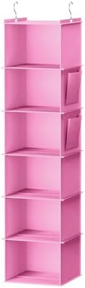 YOUDENOVA Hanging Closet Organizer and Storage, Light Pink by YOUDENOVA