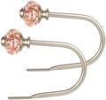 USFOOK Rose Gold Curtain Holdbacks, Decorative Drapery Tiebacks, 1 Pair by USFOOK