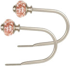 USFOOK Rose Gold Curtain Holdbacks, Decorative Drapery Tiebacks, 1 Pair by USFOOK