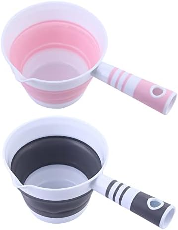 Leadigol 2PCS Foldable Water Scoops, Silicone Long Handle Collapsible Water by Leadigol