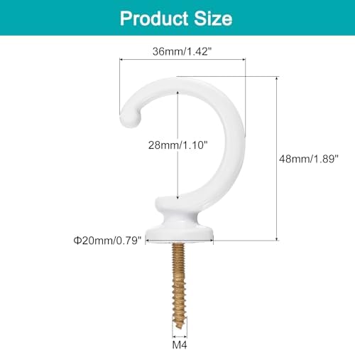 uxcell 4Pcs Curtain Holdback, Aluminum Alloy Wall Mounted Curtain Holders - Image 2