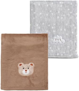 CREVENT 2Pcs 30''X40'' Cute Cozy Fluffy Warm Baby Blankets by CREVENT