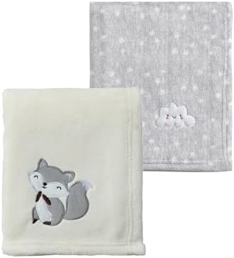 CREVENT 2Pcs 30''X40'' Cute Cozy Fluffy Warm Baby Blankets by CREVENT