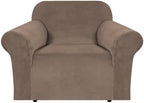 H.VERSAILTEX Stretch Velvet Armchair Cover Couch Covers 1 Cushion Chair by HVERSAILTEX