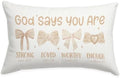 Decorative Beige Bow 12x20 Throw Pillow Cover, Cute Pillowcase by Wheatwin