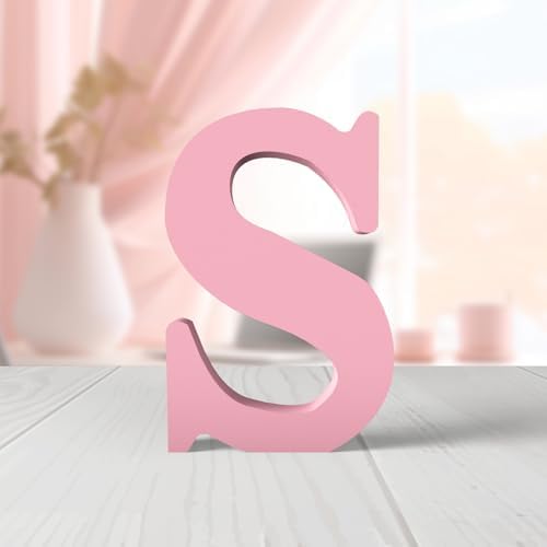 6 Inch Pink Wood Letters Unfinished Wood Letters by ZARUATU