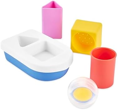 Skip Hop Baby Bath Toy STEM Learning & Play Stacking Boat 6-piece Set Bathtub by Unknown