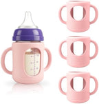 3-Pack Silicone Sleeves for New Lansinoh & Pigeon Glass Baby Bottle 5 oz by Unknown