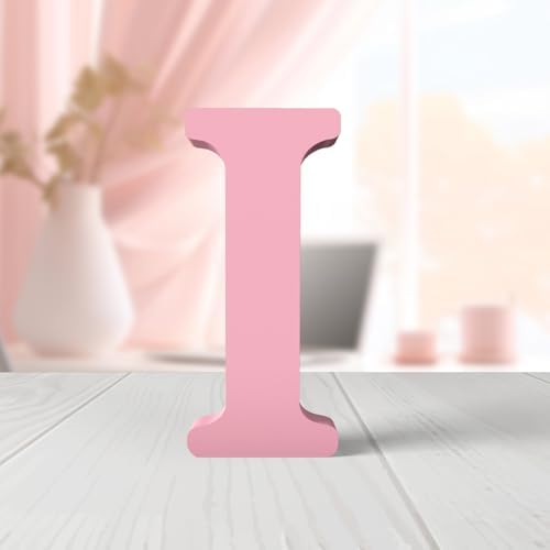 6 Inch Pink Wood Letters Unfinished Wood Letters by ZARUATU