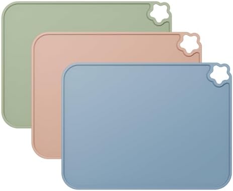 Silicone Placemat for Toddles Kids Non-Slip Reusable Portable Kids Placemats by Cutebe