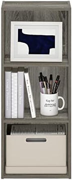 Furinno LUDER Book Shelf, 3-Cube Bookshelf, Bookcase - Image 6