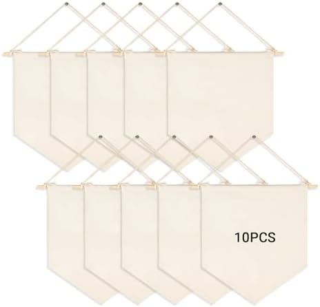 1/3/10Pcs Blank Wall Canvas Banners-Decorative DIY Wall Decor, Baby Shower by DCLOVERY