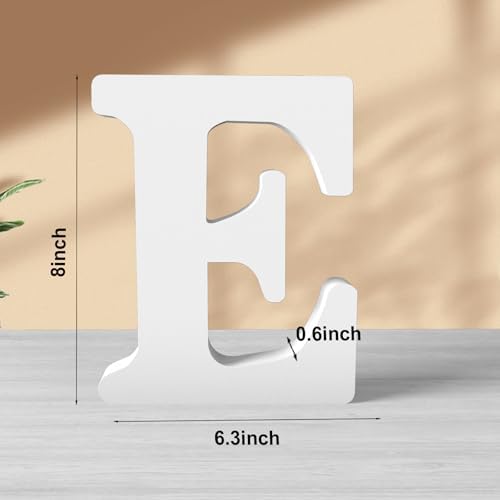 8 Inch White Wood Letters Unfinished Wood Letters - Image 2