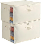 2 Pack Canvas Comforter Storage Bags by Vailando