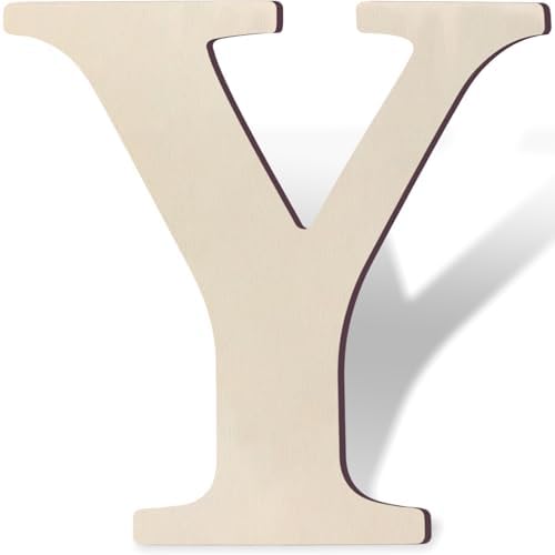 Wooden Letters 12 Inch Large Paintable Wood Letters Y by Unknown