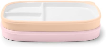 Ello Clean Start Toddler Dinner Plate 2 Pack | BPA-Free Ceramic Plates by Ello