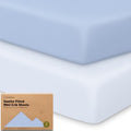 2pk Mini Crib Sheets Fitted 38x26 Pack N Play Mattress Sheet by KeaBabies