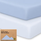 2pk Mini Crib Sheets Fitted 38x26 Pack N Play Mattress Sheet by KeaBabies
