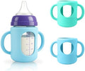 2-Pack Silicone Sleeves for New Lansinoh & Pigeon Glass Baby Bottle 5 oz by Unknown