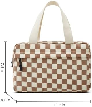 Large Makeup Bag for Women Corduroy Cosmetic bag Make up Bags Zipper Pouch - Image 3