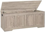 DINZI LVJ Storage Chest, Wooden Toy Box, Greige 50.0" L by DINZILVJ