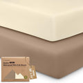 2 Pack and Play Sheets, Waterproof Mini Crib Sheet Fitted 38x26 by KeaBabies