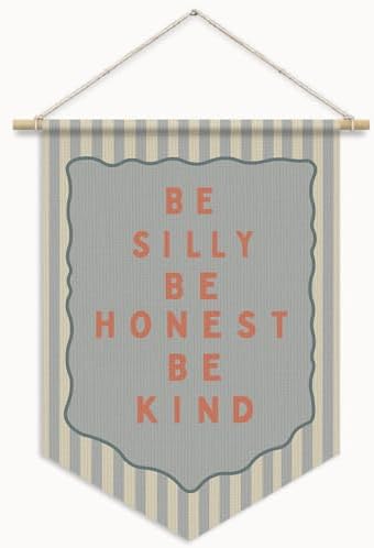 Boys Nursery Room Wall Decor, Be Silly Be Honest Kind Decor by Unknown