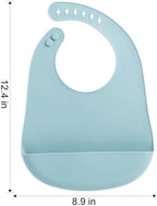 PandaEar 5 Pack Waterproof Silicone Baby Bibs| Super Thin Light Weight Feeding - Image 4