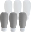 Travel Bottles for Toiletries 6 Pack, Leakproof 2 oz Tsa Approved Travel Size by DEWSENSI