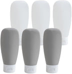 Travel Bottles for Toiletries 6 Pack, Leakproof 2 oz Tsa Approved Travel Size by DEWSENSI