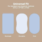 2-Pack Baby Bassinet Sheets Girl, 33x17 Bedside Sheets - Image 3