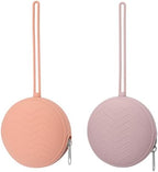 2 Pack Silicone Pacifier Holder Case, Muted/Lilac by Socub
