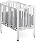 Halo Mini Crib Breathable Mesh Liner, Classic 3mm Mesh, Size 4M Covers 4 Sides by HALO