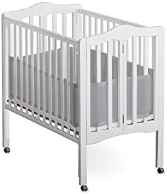 Halo Mini Crib Breathable Mesh Liner, Classic 3mm Mesh, Size 4M Covers 4 Sides by HALO