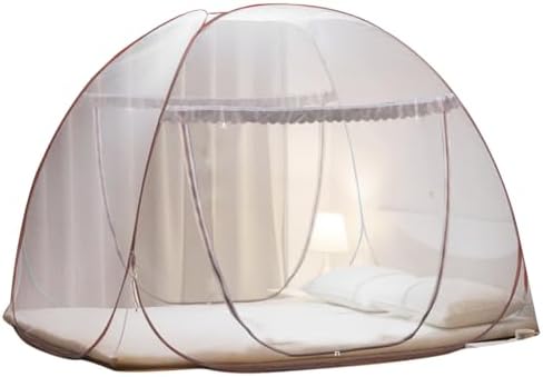 Portable Pop-Up Brown Mosquito Net Tent by AMMER